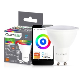 Żarówka LED GU10 5W 450lm RGB CCT Ściemnialna TUYA WiFi SMART LUMILED