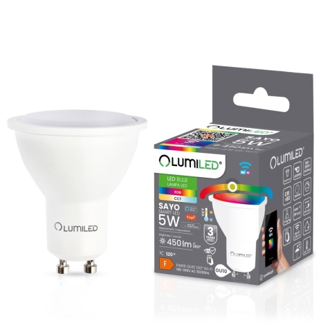 Żarówka LED GU10 5W 450lm RGB CCT Ściemnialna TUYA WiFi SMART LUMILED