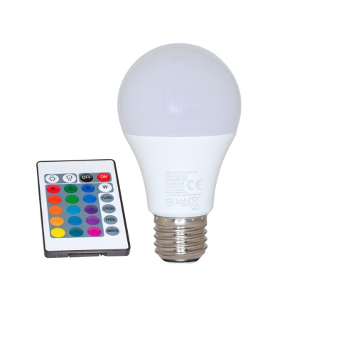 Energooszczędna żarówka LED RGB E27 z pilotem