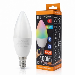 3x Żarówka LED E14 5W RGB + CCT CIEPŁA NEUTRALNA ZIMNA Tuya Smart Bluetooth