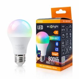 3x Żarówka LED E27 9W RGB + CCT CIEPŁA NEUTRALNA ZIMNA Tuya Smart Bluetooth