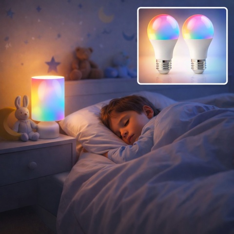 3x Żarówka LED E27 9W RGB + CCT CIEPŁA NEUTRALNA ZIMNA Tuya Smart Bluetooth