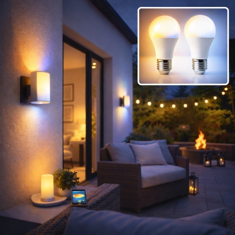 3x Żarówka LED E27 9W RGB + CCT CIEPŁA NEUTRALNA ZIMNA Tuya Smart Bluetooth