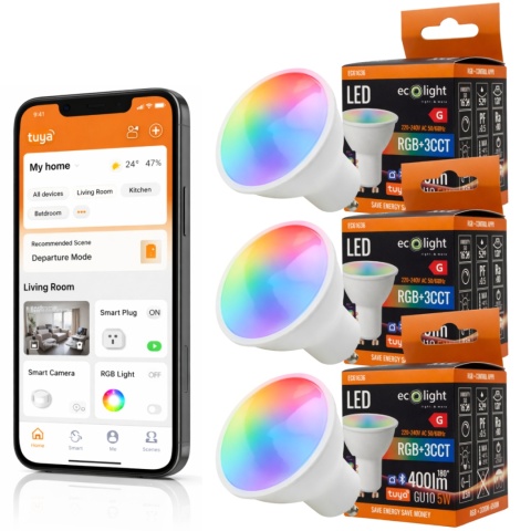 Żarówka LED GU10 5W RGB CCT Tuya Smart Bluetooth