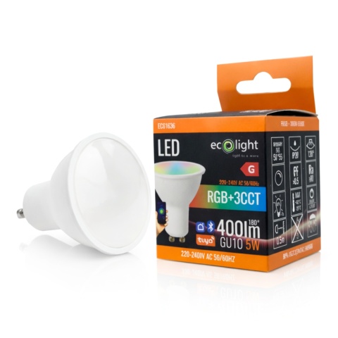 Żarówka LED GU10 5W RGB CCT widok produktu