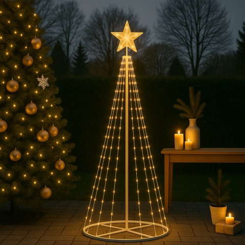 Choinka LED kolorowa RGB + Ciepła 2700K wysoka 180cm 1,8m 230V Pilot LUXA