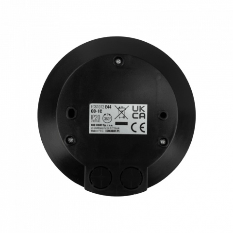 Czujnik Obecności Ruchu PIR CO-1C 360° Zasięg 3m IP20 Regulowany Czarny