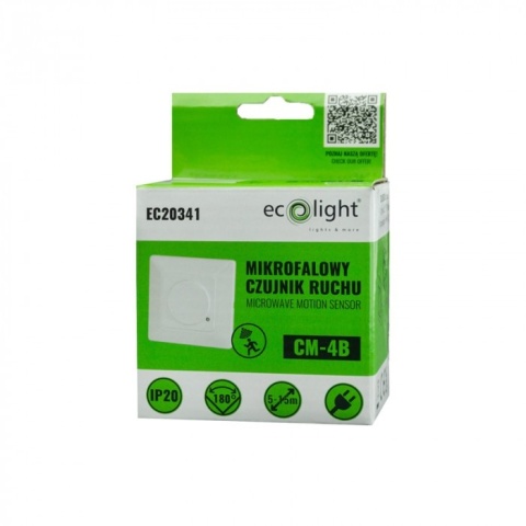 Mikrofalowy czujnik CM-4B biały 220-240V AC