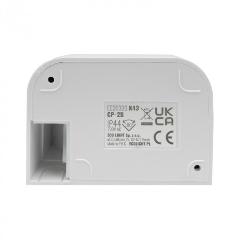 Czujnik ruchu PIR CP-2B biały zasięg 12 m