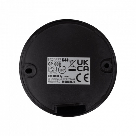 Czujnik PIR CP-6C czarny zasięg 6 m