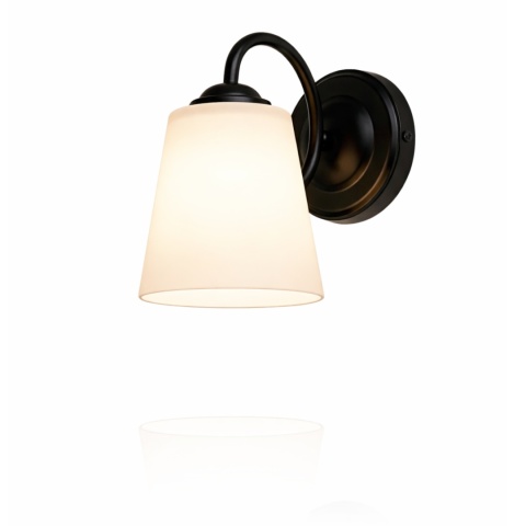 Kinkiet Pafos Black 1xE27 czarna metalowa konstrukcja