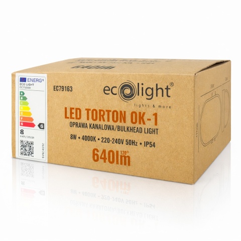 Lampa LED garażowa 8W IP54 IK08 4000K oprawa do piwnicy warsztatu TORTON 8W