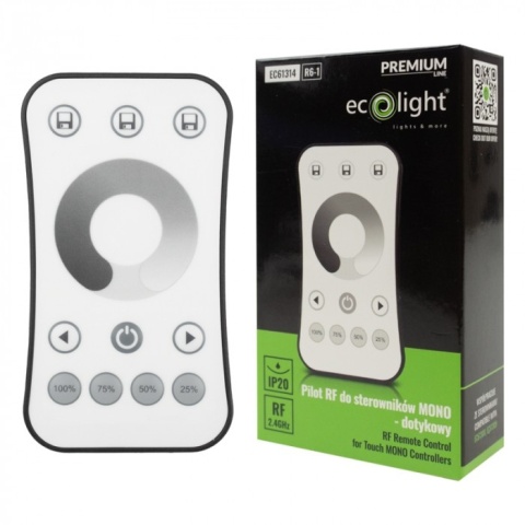 Pilot R6-1 RF do Sterownika MONO ściemniacz LED biały do V1 i V1-L Ecolight