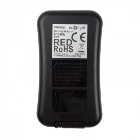 Pilot R6-1RF do Sterownika MONO ściemniacz LED czarny do V1 i V1-L Ecolight