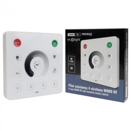 Pilot naścienny 4-strefowy Mono RF do sterownika LED IC SD-1 biały Ecolight