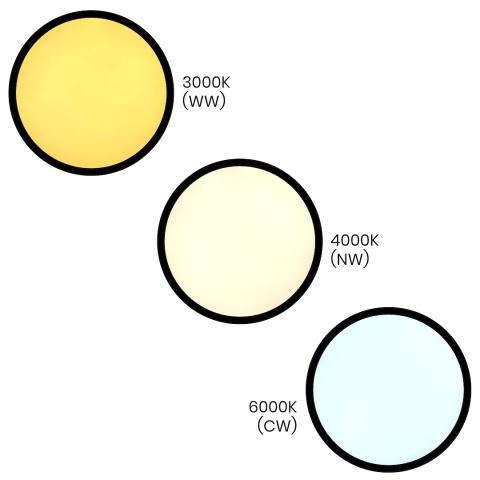 Plafon MAQ okrągły 50W 5400lm Czarny Zmiana barwy światła 3000K 4000K 6500K