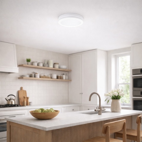 Plafon hermetyczny Marlon 12W 4000K Biały IP54 Szybki montaż Łazienka 18CM