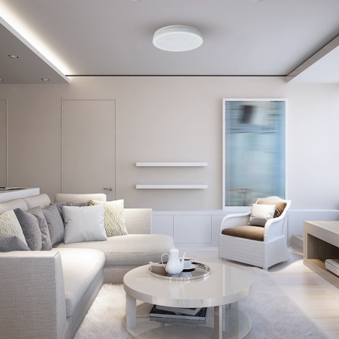 Plafon hermetyczny Marlon 36W 4000K Biały IP54 Szybki montaż Łazienka 30CM