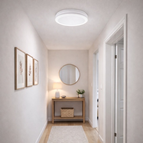 Plafon hermetyczny Marlon 36W 4000K Biały IP54 Szybki montaż Łazienka 30CM