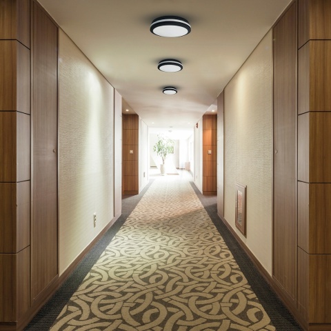 Plafon hermetyczny Marlon 48W 4000K Czarny IP54 Szybki montaż Łazienka 40CM