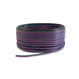 Przewód do taśm LED RGB Płaski 1m 4 żyłowy KOLORY