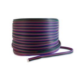Przewód do taśm LED RGB Płaski 1m 4 żyłowy KOLORY