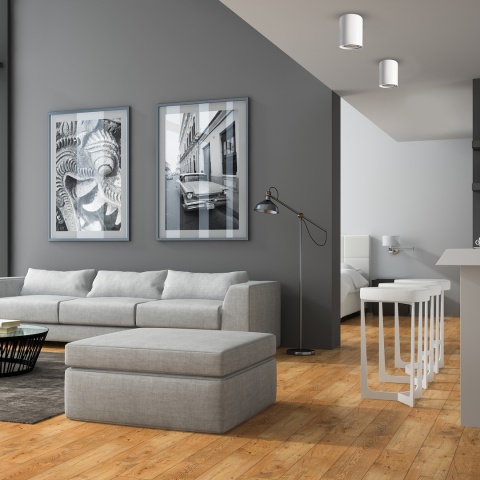 Biała lampa Milagro ML7010 z miejscem na wymienne źródło światła GU10