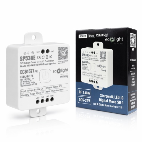 Sterownik LED WiFi Bluetooth Funkcja Muzyczna RF 12A 288W 5-24V PREMIUM