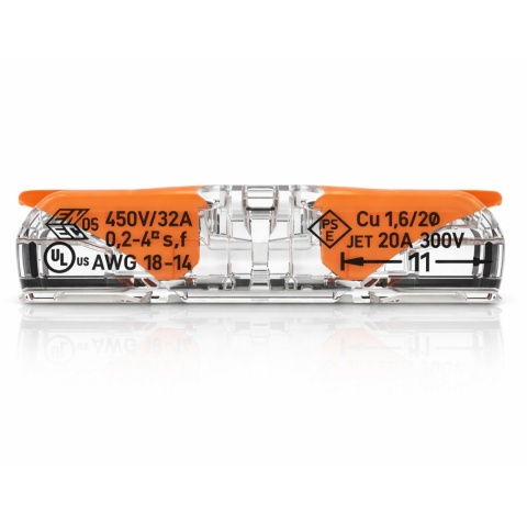 Szybkozłączka 2x0,2-4mm² WAGO 221-2411 OPAKOWANIE 60szt.