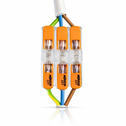 Szybkozłączka 2x0,2-4mm² WAGO 221-2411 OPAKOWANIE 60szt.