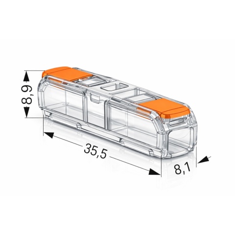 Szybkozłączka 2x0,2-4mm² WAGO 221-2411 OPAKOWANIE 60szt.