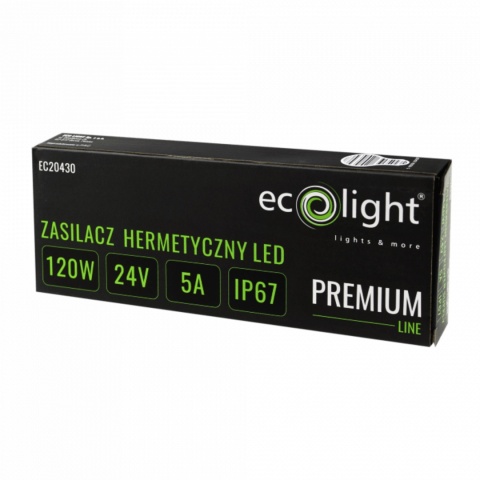 Zasilacz hermetyczny do taśmy LED IP67 PREMIUM 120W 24V DC