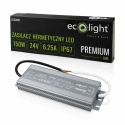 Zasilacz hermetyczny do taśmy LED PREMIUM 150W 24V IP67 Ecolight