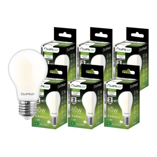 6x Żarówka LED E27 A60 4W = 60W 840lm Klasa A 4000K Neutralna ALS LUMILED