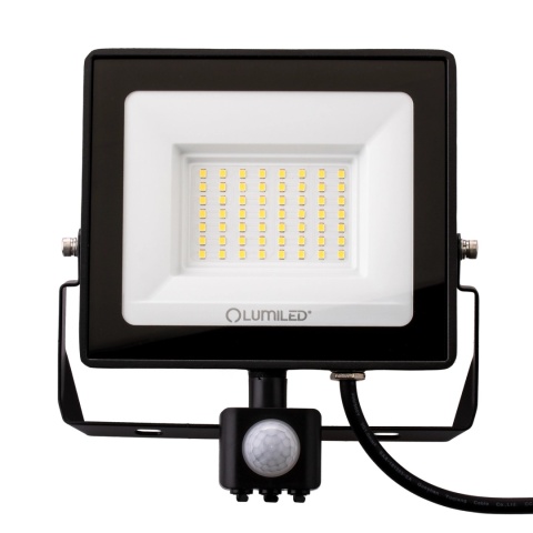 Nowoczesny naświetlacz LED 50 W 4500 lm z czujnikiem PIR