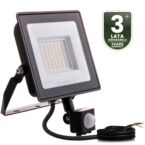 Halogen LED z mocowaniem i czujnikiem PIR 50 W