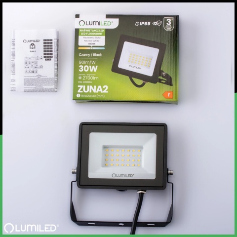 Naświetlacz LED 30W 2700lm 4000K IP65 Budowlany SMD Lampa Elewacyjna ZUNA2