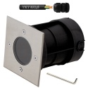 Oprawa najazdowa do LED GU10 kwadrat IP67 230V Podjazd Parking do YKY 3x1,5