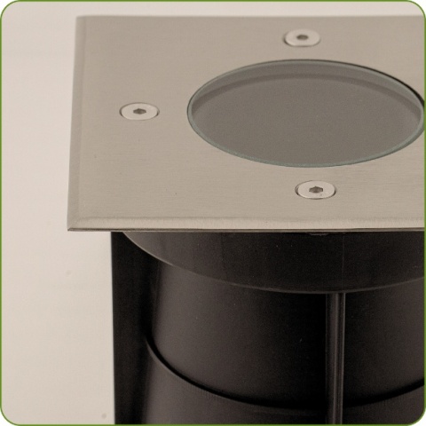 Oprawa najazdowa do LED GU10 kwadrat IP67 230V Podjazd Parking do YKY 3x1,5