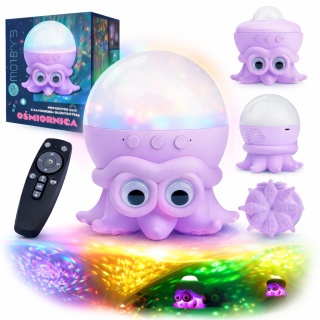 Projektor iluminacji Ośmiornica RGB Głośnik Bluetooth Pilot Pokój dziecięcy