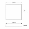 Ramka natynkowa 60x60 cm 600x600 mm do paneli LED zatrzaskowa biała 44mm