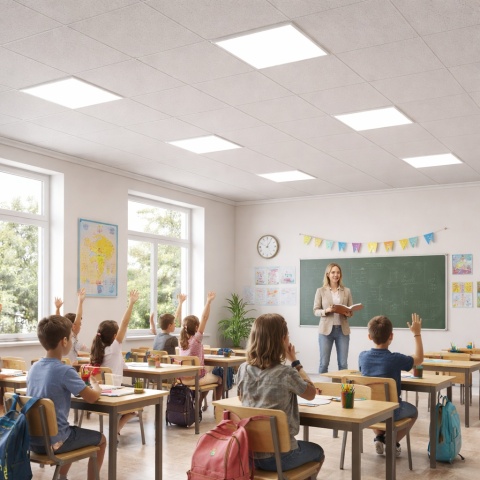 Ramka natynkowa 60x60 cm 600x600 mm do paneli LED zatrzaskowa biała 44mm