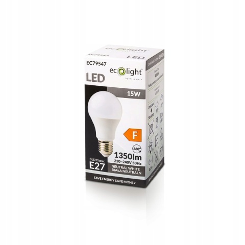 Nowoczesna żarówka LED E27 15 W 4000 K