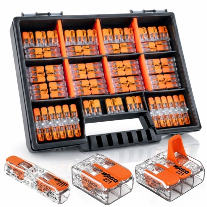 ZESTAW WAGO SZYBKOZŁĄCZKI ZŁĄCZKI 221-2411 221-412 221-413 60szt. KOMPLET