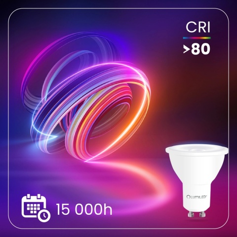 GU10 LED 3,4 W 2700 K idealna do salonu i sypialni