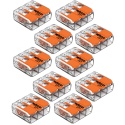 WAGO 221-413 szybkozłączka elektryczna 3 tory zestaw 10 sztuk