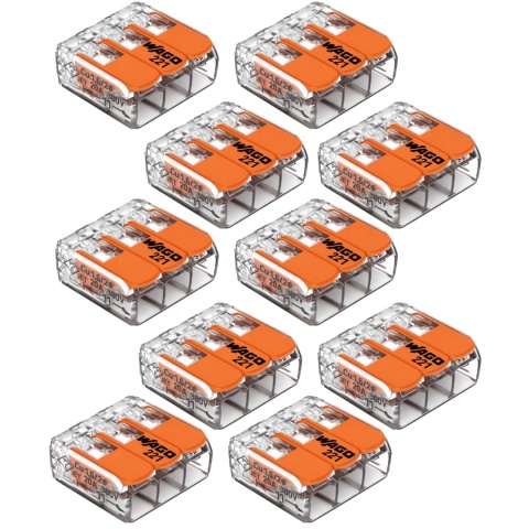 WAGO 221-413 szybkozłączka elektryczna 3 tory zestaw 10 sztuk