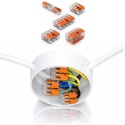 Instalacyjne szybkozłączki WAGO serii 221 3x0,2-4 mm² w opakowaniu 10 szt