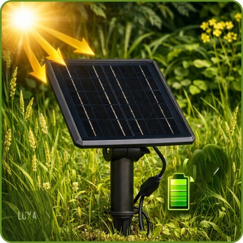 Solarne pierścienie ogrodowe LUXA z panelem mono krystalicznym 2W 6V