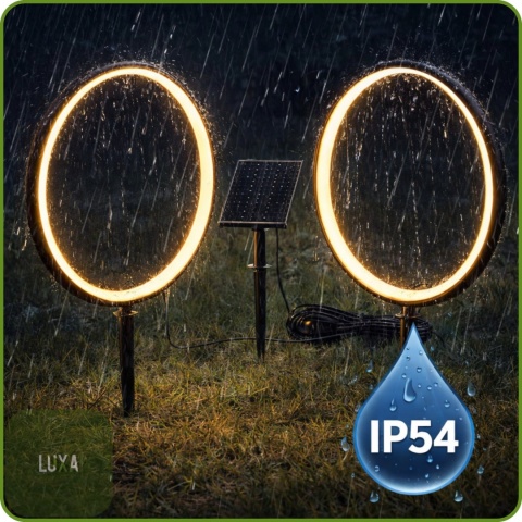 Designerska lampa solarna czarna IP54 do rabat tarasu i alejek ogrodowych